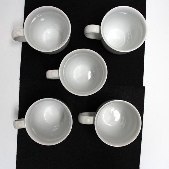 5 Pottery Barn Great White Traditional 10 oz Coffee Tea or Beverage Cups - Picture 3 of 8